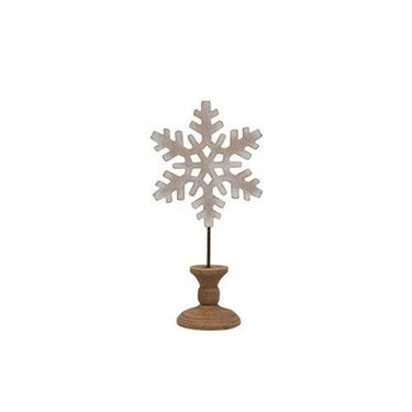3 Set Distressed Wooden Snowflake Spindles - The Fox Decor